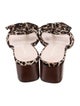 Loeffler Randall Animal Print Bow Accents Slides