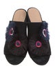 Loeffler Randall Suede Embroidered Accent Slides