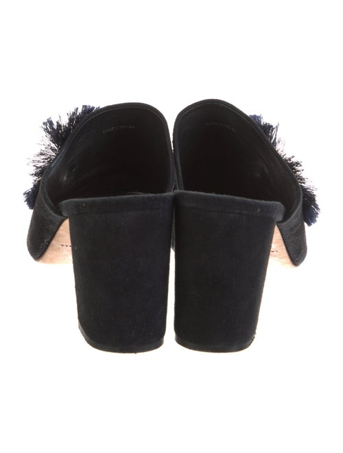 Loeffler Randall Suede Embroidered Accent Slides