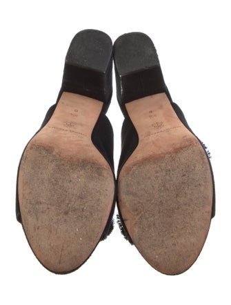 Loeffler Randall Suede Embroidered Accent Slides