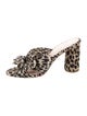 Loeffler Randall Animal Print Bow Accents Slides