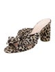 Loeffler Randall Animal Print Bow Accents Slides