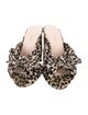 Loeffler Randall Animal Print Bow Accents Slides
