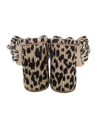 Loeffler Randall Animal Print Bow Accents Slides