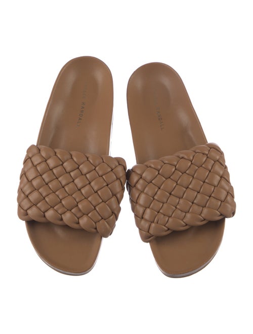 Loeffler Randall Leather Braided Accents Slides