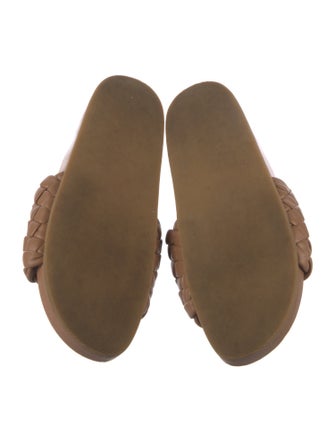 Loeffler Randall Leather Braided Accents Slides