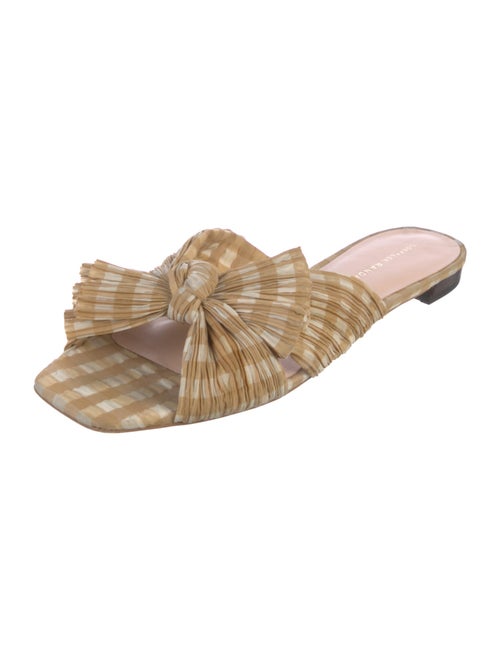 Loeffler Randall Animal Print Bow Accents Slides