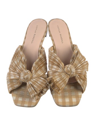 Loeffler Randall Animal Print Bow Accents Slides