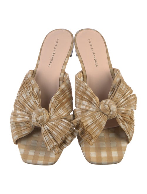 Loeffler Randall Animal Print Bow Accents Slides