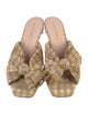 Loeffler Randall Animal Print Bow Accents Slides
