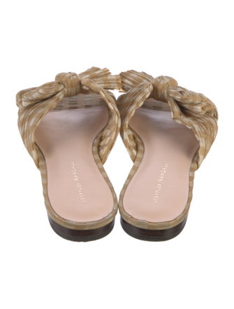 Loeffler Randall Animal Print Bow Accents Slides