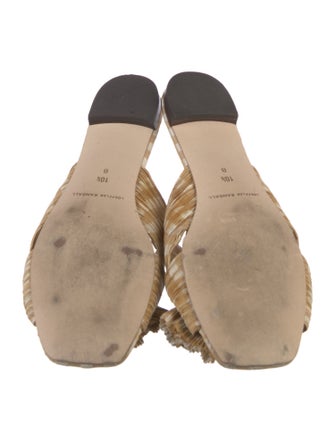 Loeffler Randall Animal Print Bow Accents Slides