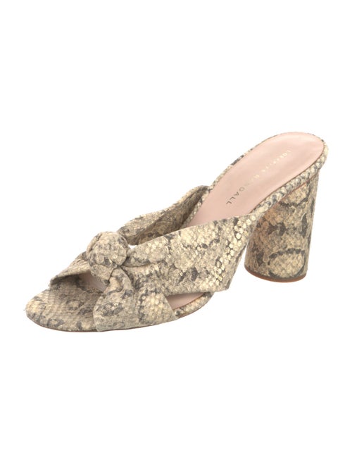 Loeffler Randall Leather Animal Print Slides