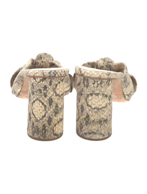 Loeffler Randall Leather Animal Print Slides