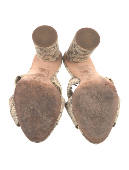 Loeffler Randall Leather Animal Print Slides