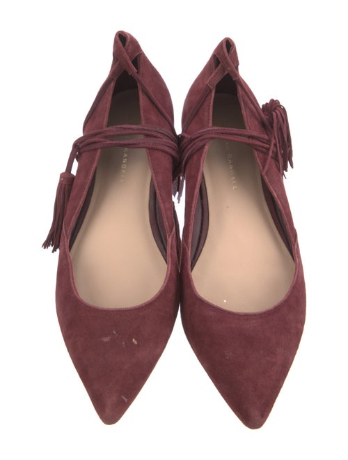 Loeffler Randall Suede Tassel Accents Flats
