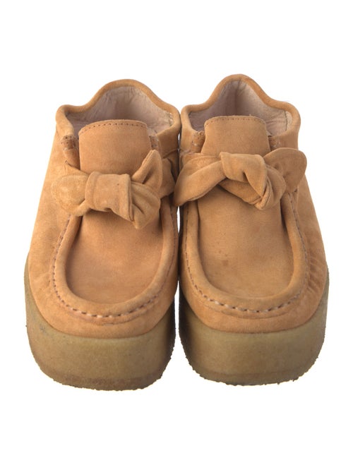 Loeffler Randall Suede Bow Accents Lace-Up Boots