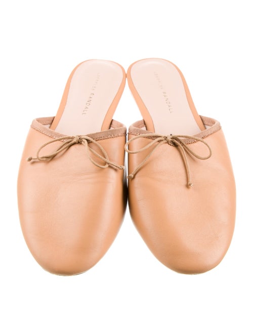 Loeffler Randall Leather Bow Accents Mules