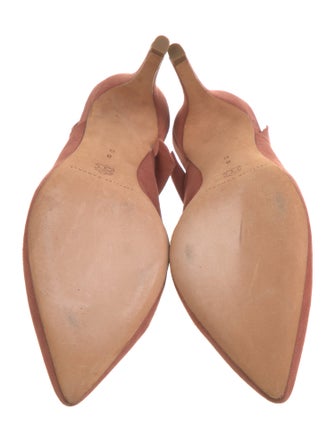 Loeffler Randall Suede Ruffle Embellishment Mules