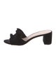 Loeffler Randall Suede Ruffle Embellishment Slides