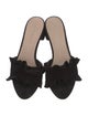 Loeffler Randall Suede Ruffle Embellishment Slides