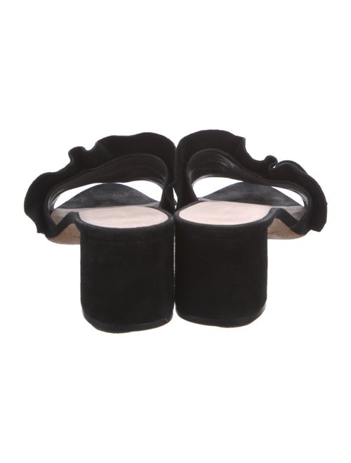 Loeffler Randall Suede Ruffle Embellishment Slides