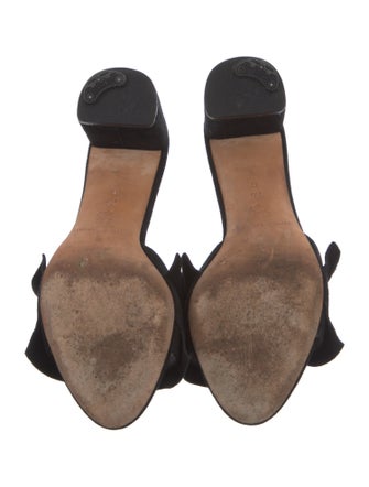 Loeffler Randall Suede Ruffle Embellishment Slides