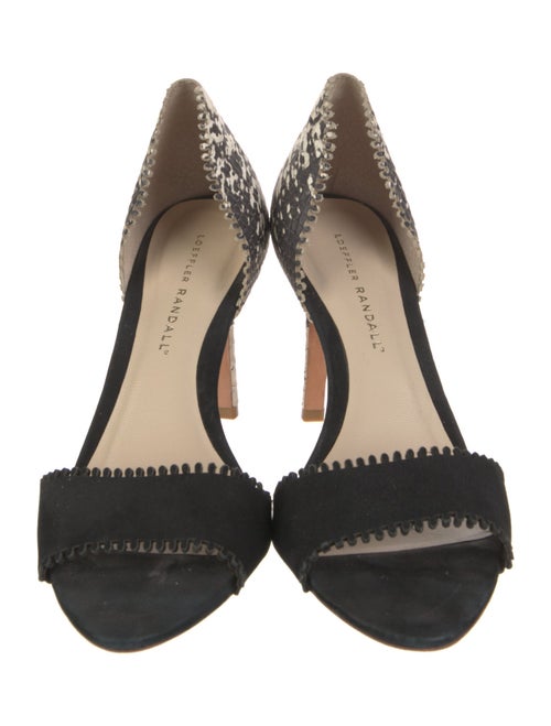 Loeffler Randall Leather Scalloped Accent Sandals