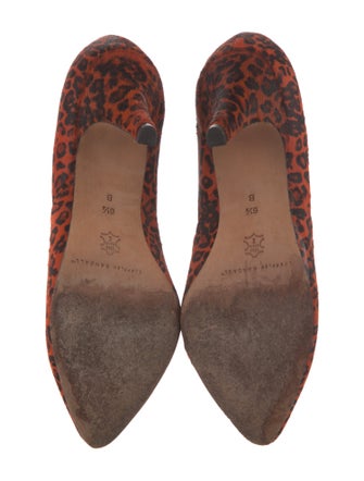 Loeffler Randall Ponyhair Printed D'Orsay Pumps