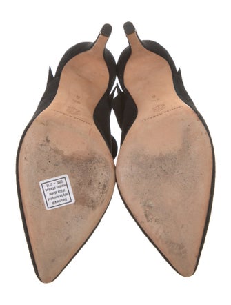 Loeffler Randall Suede Ruffle Embellishment Mules