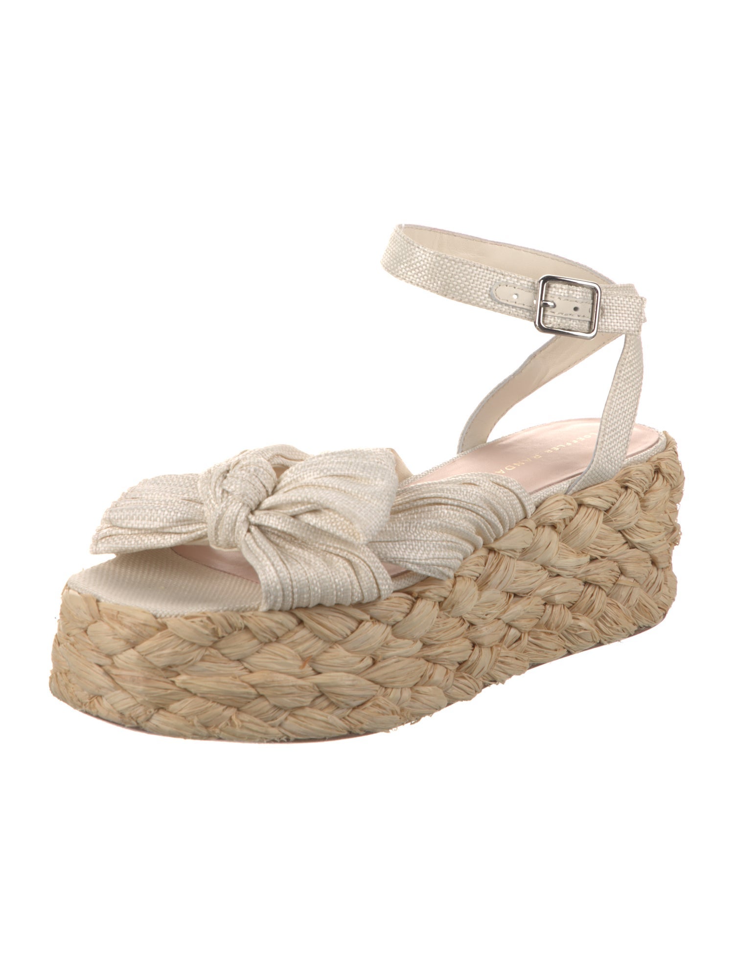 Loeffler Randall Raffia Bow Accents Espadrilles