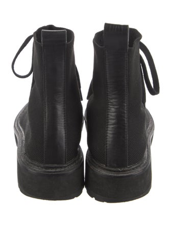 Loeffler Randall Leather Trim Embellishment Combat Boots