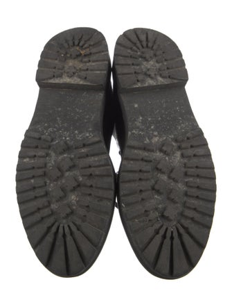 Loeffler Randall Leather Trim Embellishment Combat Boots