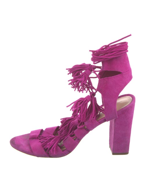 Loeffler Randall Suede Tassel Accents Gladiator Sandals