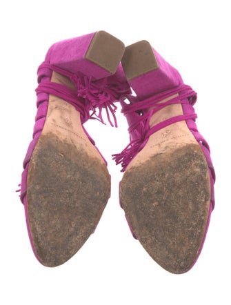 Loeffler Randall Suede Tassel Accents Gladiator Sandals