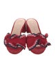 Loeffler Randall Suede Ruffle Embellishment Slides