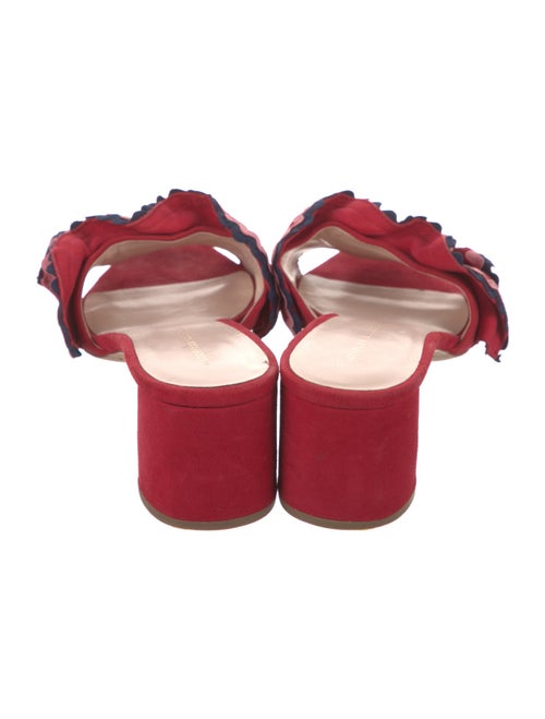 Loeffler Randall Suede Ruffle Embellishment Slides