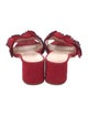 Loeffler Randall Suede Ruffle Embellishment Slides