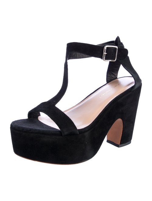 Loeffler Randall Suede T-Strap Sandals