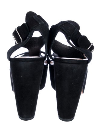 Loeffler Randall Suede T-Strap Sandals