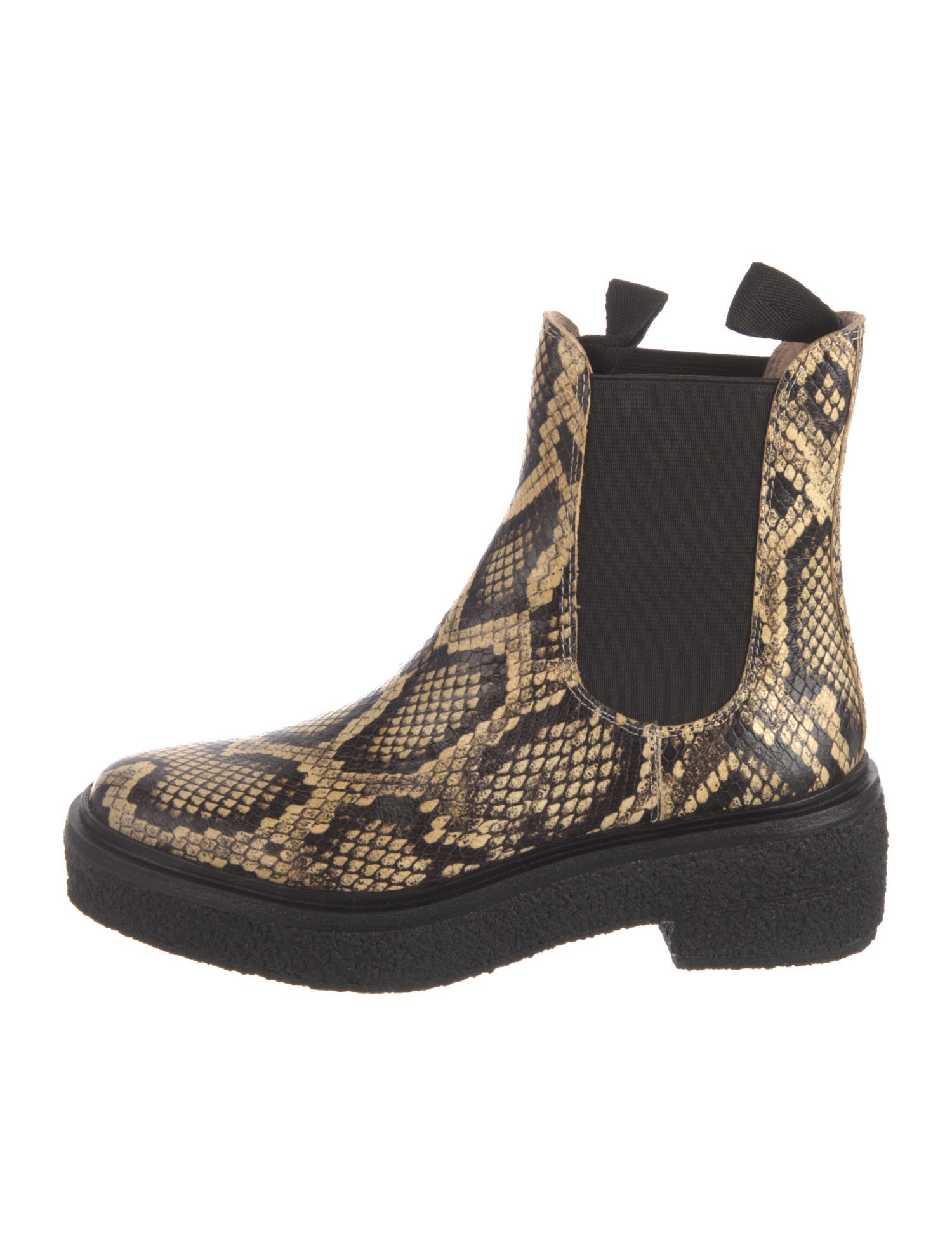 Loeffler Randall Leather Animal Print Chelsea Boots