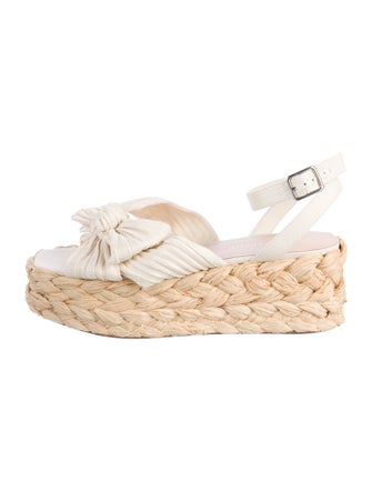 Loeffler Randall Raffia Bow Accents Espadrilles