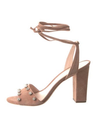 Loeffler Randall Suede Crystal Embellishments Sandals
