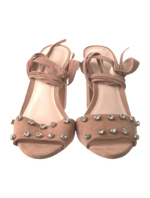 Loeffler Randall Suede Crystal Embellishments Sandals