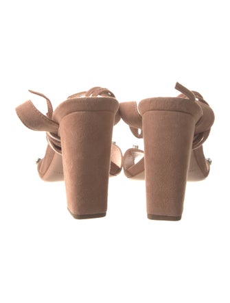 Loeffler Randall Suede Crystal Embellishments Sandals