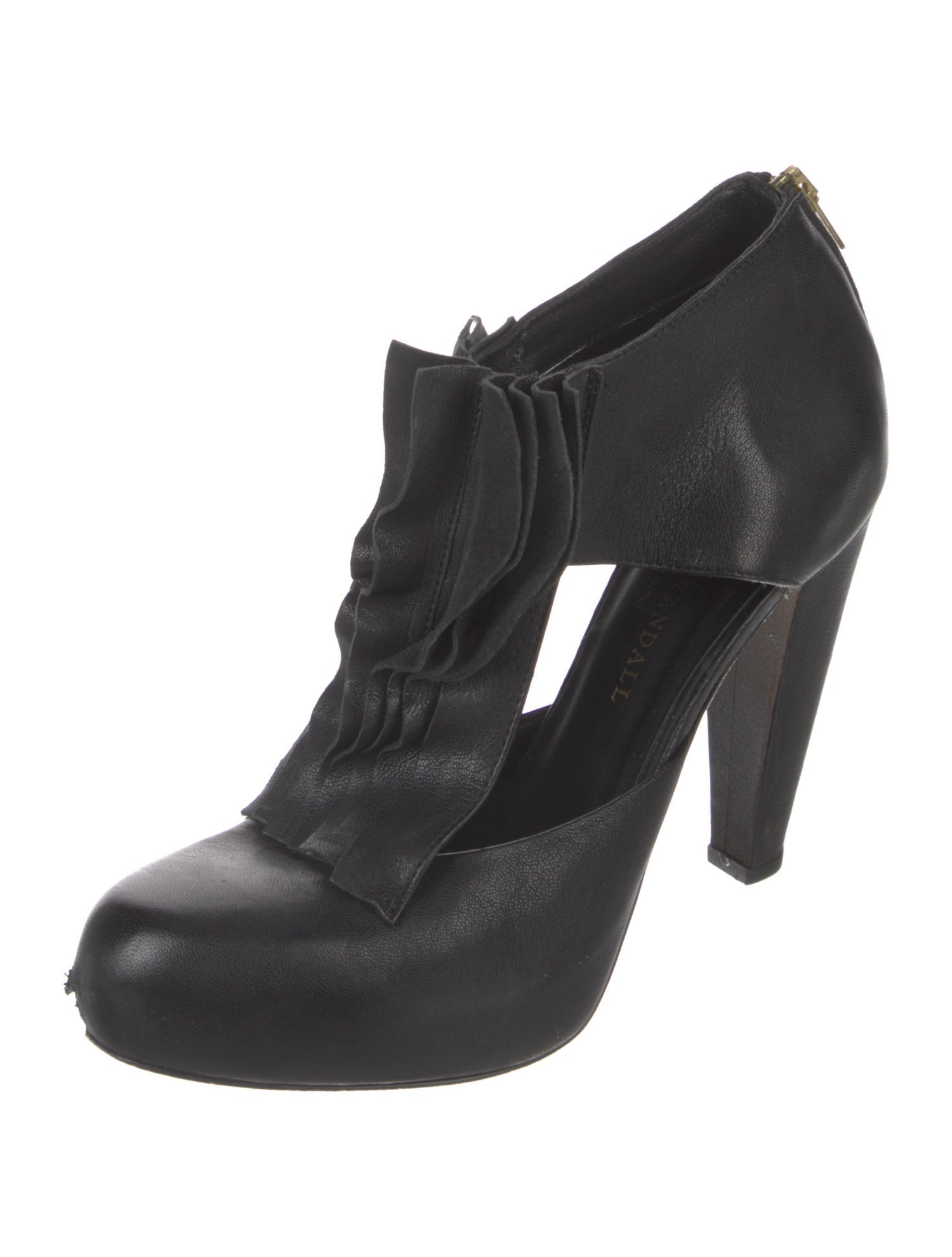 Loeffler Randall Leather Ruffle Embellishment Pumps