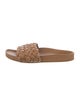 Loeffler Randall Leather Braided Accents Slides
