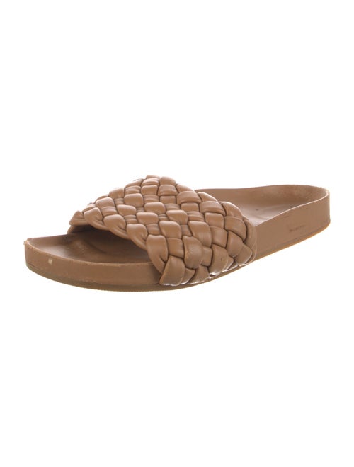 Loeffler Randall Leather Braided Accents Slides
