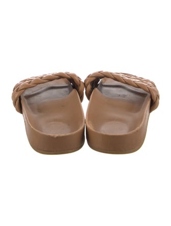 Loeffler Randall Leather Braided Accents Slides