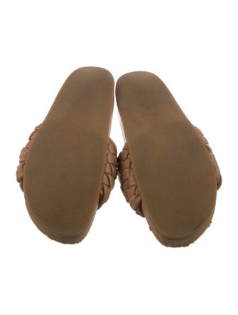 Loeffler Randall Leather Braided Accents Slides